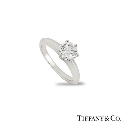 Tiffany & Co. Platinum Diamond Setting Ring 1.03ct G/VS2 XXX
