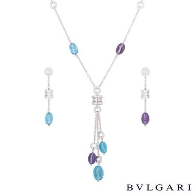 Bvlgari White Gold Amethyst And Topaz B.Zero1 Jewellery Suite 