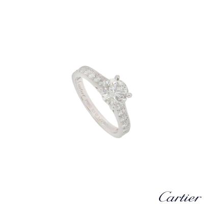 Cartier Platinum Diamond 1895 Solitaire Ring 1.22ct G/VVS1 XXX
