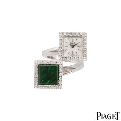 Piaget Platinum Diamond Ring Watch 