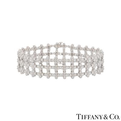 Tiffany & Co. Platinum Diamond Lace Bracelet