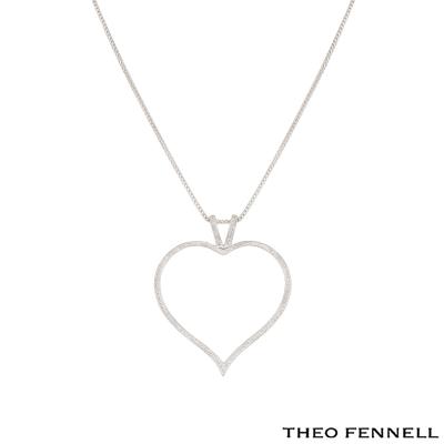 Theo Fennell White Gold Diamond Heart Necklace