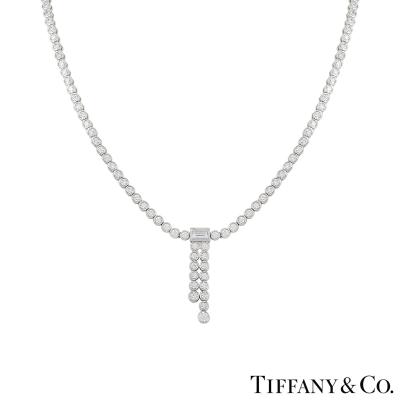 Tiffany & Co. Platinum Diamond Jazz Necklace