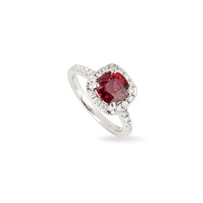 White Gold Ruby & Diamond Ring 2.54ct