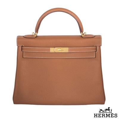 Hermés 32cm GHW Brown Kelly Bag