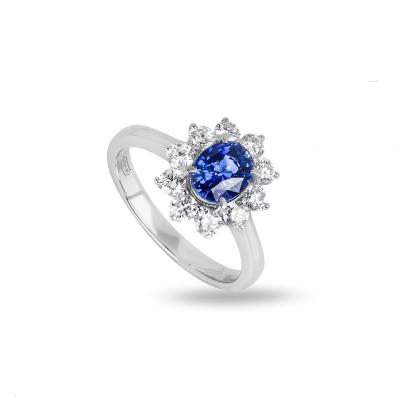 White Gold Sapphire & Diamond Dress Ring 1.67ct