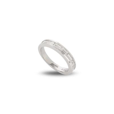 White Gold Half Eternity Diamond Ring 