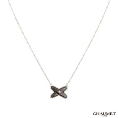Chaumet White Gold Jeux de Liens Diamond Pendant 083160