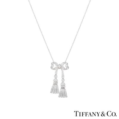 Tiffany & Co. Diamond Bow Necklace 