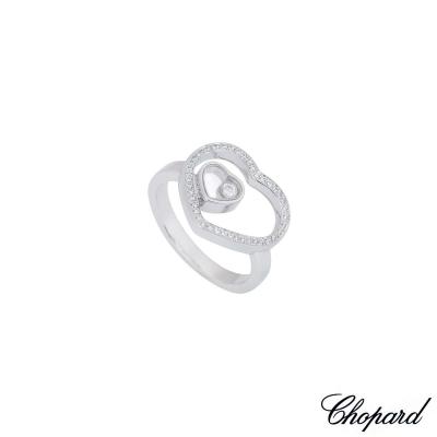 Chopard White Gold Happy Diamonds Ring 