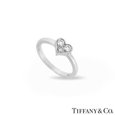 Tiffany & Co. Platinum Diamond Hearts Ring