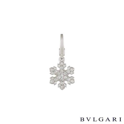 Bvlgari White Gold Diamond Fiocco De Neve Pendant
