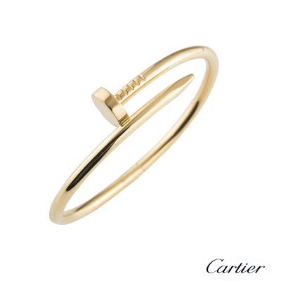 Cartier Yellow Gold Plain Juste Un Clou Bracelet Size 17 B6048217