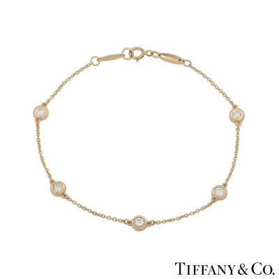 Tiffany & co. Rose Gold Elsa Peretti Diamonds by the Yard Bracelet