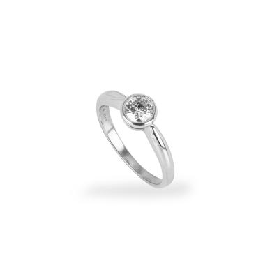 White Gold Round Brilliant Cut Diamond Ring 0.50ct D/SI1