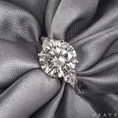 Graff Platinum Diamond Promise Ring 4.04ct I/VVS2