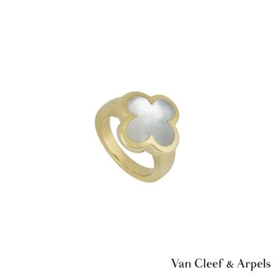 Van Cleef & Arpels Yellow Gold Pure Alhambra Ring VCARA35900