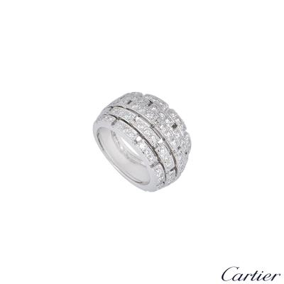 Cartier White Gold Diamond Maillon Panthere Ring