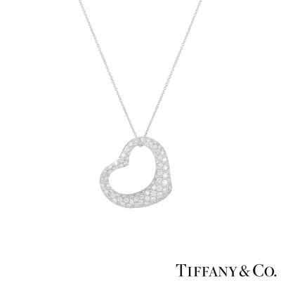Tiffany & Co. Platinum Diamond Elsa Peretti Pendant