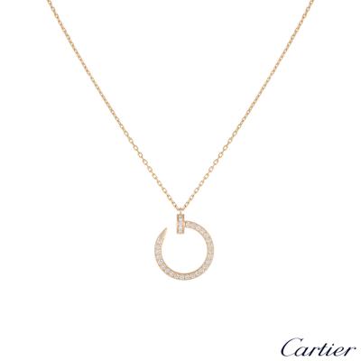Cartier Rose Gold Diamond Juste Un Clou Necklace B3047000