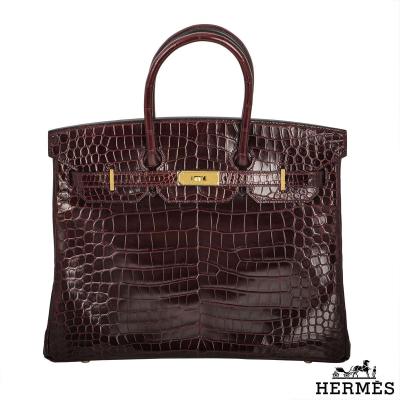  Hermés Porosus Crocodile GHW 35cm Birkin Bag