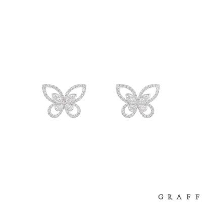 Graff White Gold Diamond Butterfly Earrings