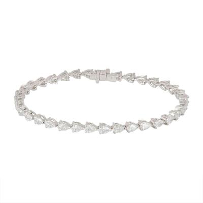 White Gold Diamond Line Bracelet 3.97ct