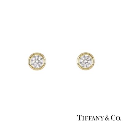 Tiffany & Co. Yellow Gold Elsa Peretti Earrings 1.14ct TDW