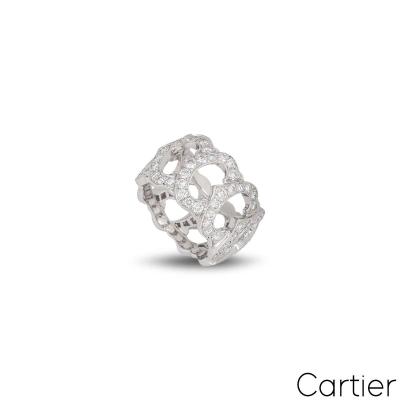 Cartier White Gold Diamond C de Cartier Ring