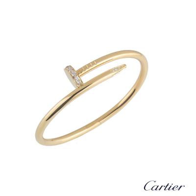 Cartier Yellow Gold Diamond Juste Un Clou Bracelet Size 15 B6048615