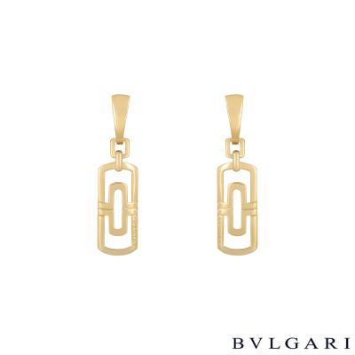 Bvlgari Yellow Gold Parentesi Drop Earrings
