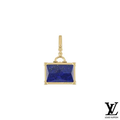 Louis Vuitton Yellow Gold Lapis Lazuli Suitcase Charm