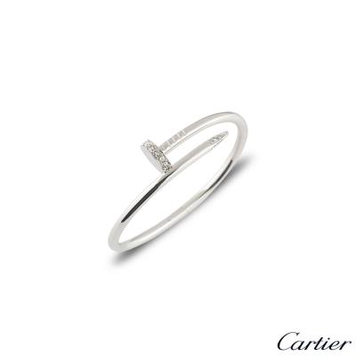 Cartier White Gold Diamond Juste Un Clou Bracelet Size 15?B6048715