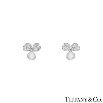 Tiffany & Co. Platinum Diamond Paper Flowers Earrings