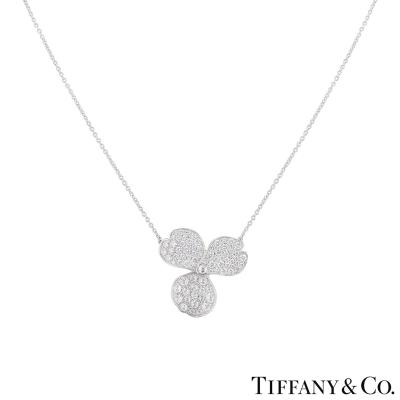 Tiffany & Co. Platinum Diamond Paper Flowers Pendant