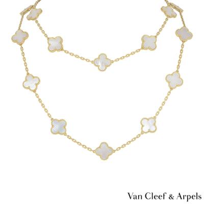 Van Cleef & Arpels Yellow Gold Vintage Alhambra Necklace VCARA42100