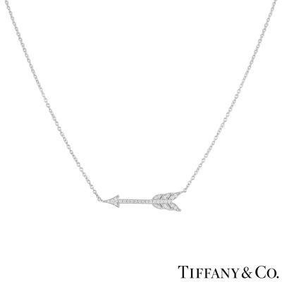 Tiffany & Co. Platinum Diamond Arrow Hearts Pendant