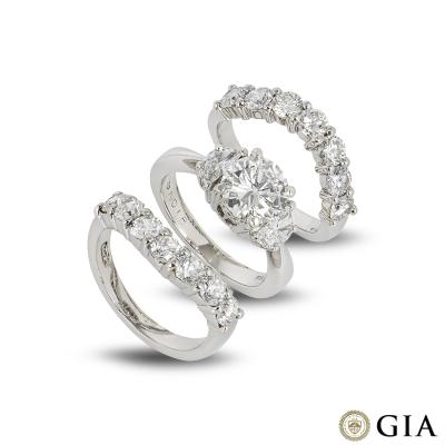 Platinum Diamond Bridal Set 1.55ct I/VS2