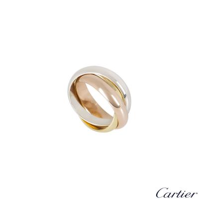 Cartier Tri-Colour Gold Trinity Ring Size 54 B4052754