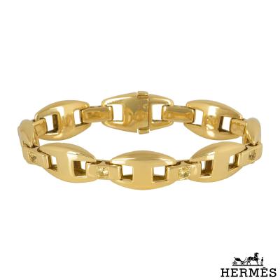 Hermés Yellow Gold Diamond Bracelet