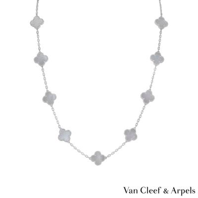 Van Cleef & Arpels White Gold Alhambra Necklace VCARF48800