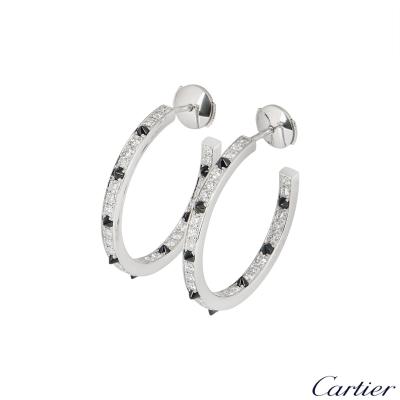 Cartier White Gold Panthere De Cartier Earrings