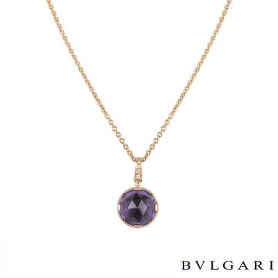 Bvlgari Rose Gold Amethyst Parentesi Necklace 