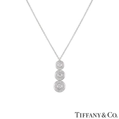 Tiffany & Co. Platinum Diamond Drop Circlet Pendant