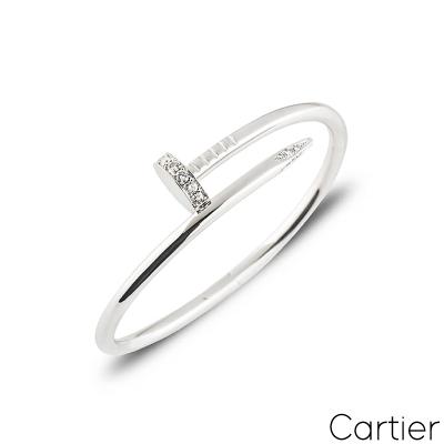 Cartier White Gold Diamond Juste Un Clou Bracelet Size 18 B6048718