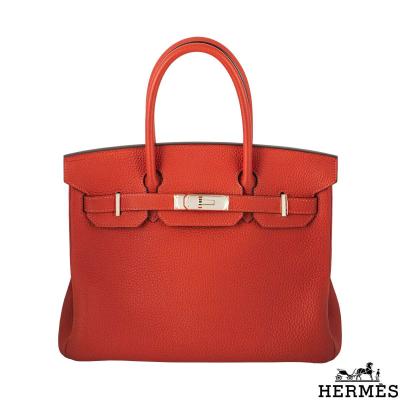 Hermés Rouge Pivoine 30cm Birkin Bag