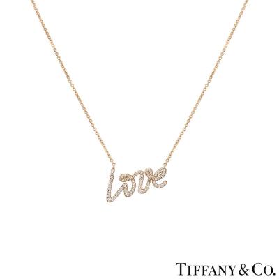 Tiffany & Co. Rose Gold Diamond Love Necklace