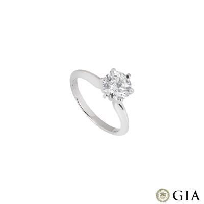 Round Brilliant Cut Diamond Platinum Ring 1.15ct D/VVS2 XXX