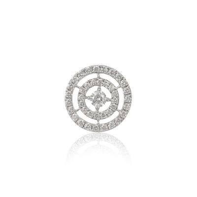 White Gold Diamond Halo Pendant 