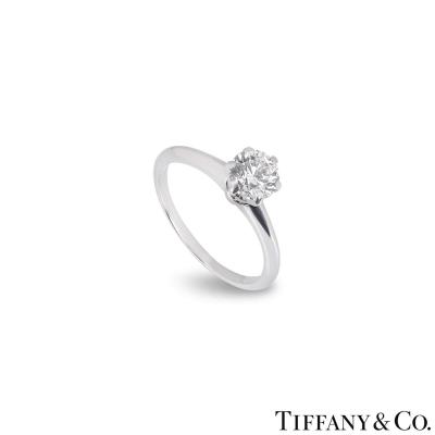 Tiffany & Co. Round Brilliant Cut Diamond Ring 1.02ct I/VS1